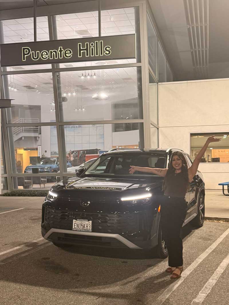 Congrats Jasmine on owning your first Volkswagen! #Tiguan Anthony 714.438.6999